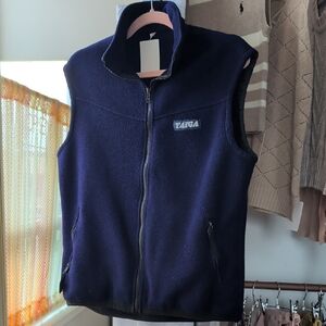 Tai Men's Navy Fleece Vest with Full Zip